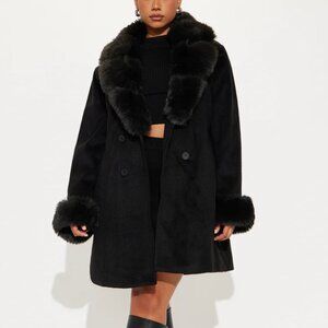 Fashion Nova New York Nights Coat - Black